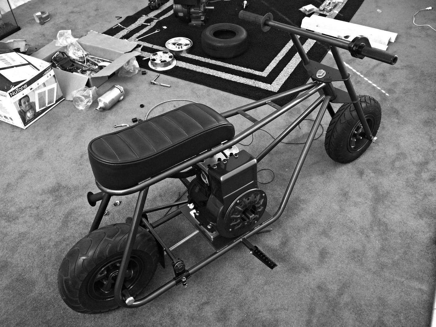 Temecula Bob Drag mini bike frame and forks, located in SO CAL